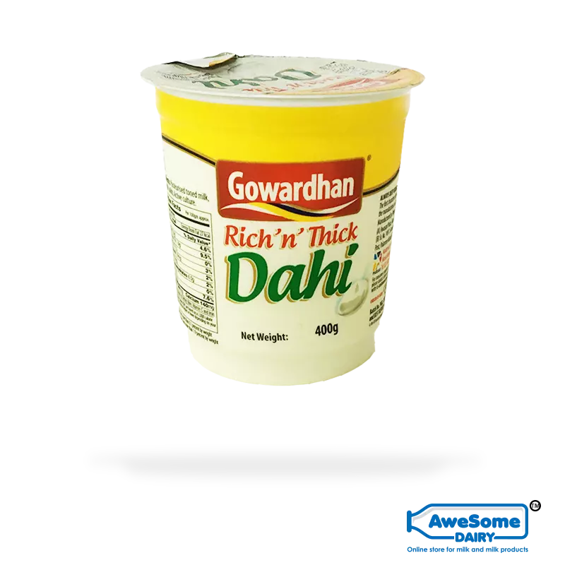 thick curd, Dahi (Curd) - 400gm Gowardhan Dahi (Curd) Online on Awesome Dairy, where can you buy curd, greek yogurt india, curd packets, curd price, 1 kg curd price, curd products, curd packets, curd packet, curds, vijaya curd bucket price, cow curd, heritage curd bucket price, low fat dahi, curd bucket, milk curd, verka curd, curd brands in india, madhusudan dahi, low fat curd, curd milk, gowardhan-rich-n-thick-dahi