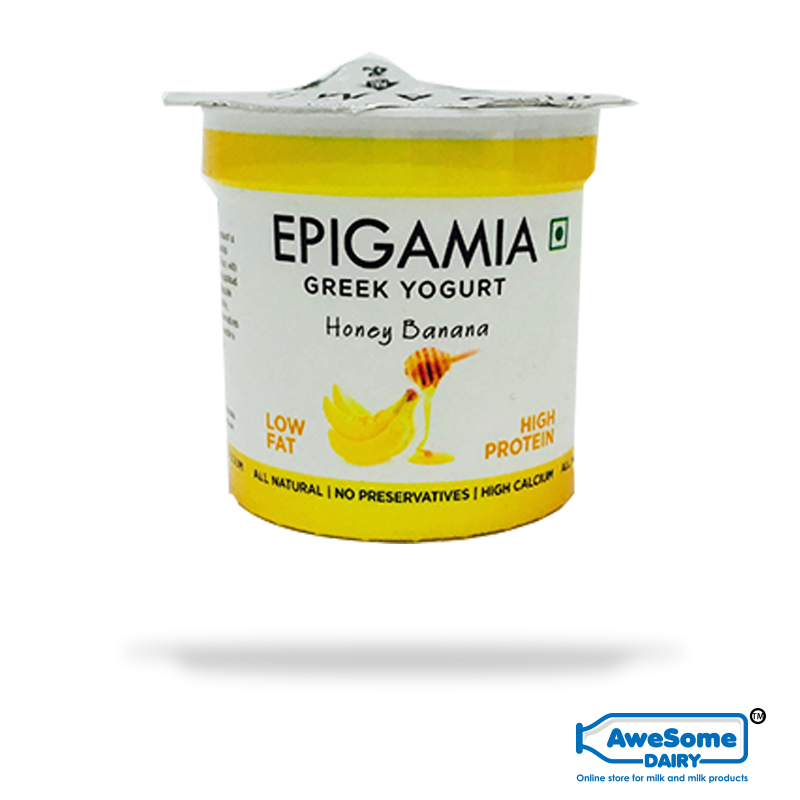 greek yogurt, Epigamia Yoghurt - Honey Banana 90gm Online In Mumbai,buy yogurt, yogurt online shopping,greek yogurt india